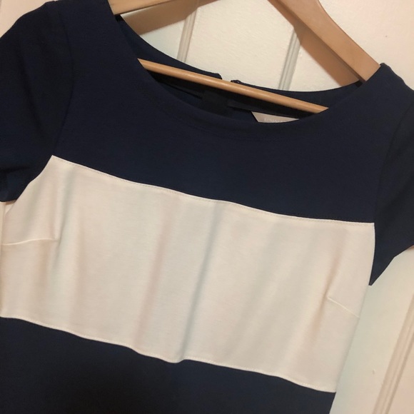 Banana Republic Navy and White Stripe Dress - Picture 5 of 7